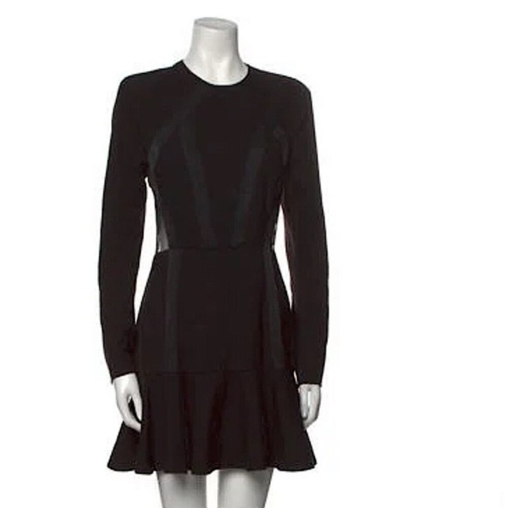 Fame and Partners long sleeve dress Fame & Partners Crew Neck Mini Dress black 4